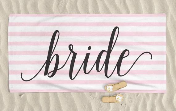 Bride Beach Towel  Bride Towel  Engagement Party Decorations | Etsy | Etsy (US)