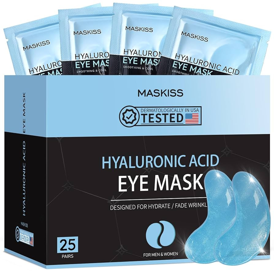 Under Eye Patches (25 Pairs), Hyaluronic Acid Eye Masks for Dark Circles Puffy Eyes Undereye Bags... | Amazon (US)