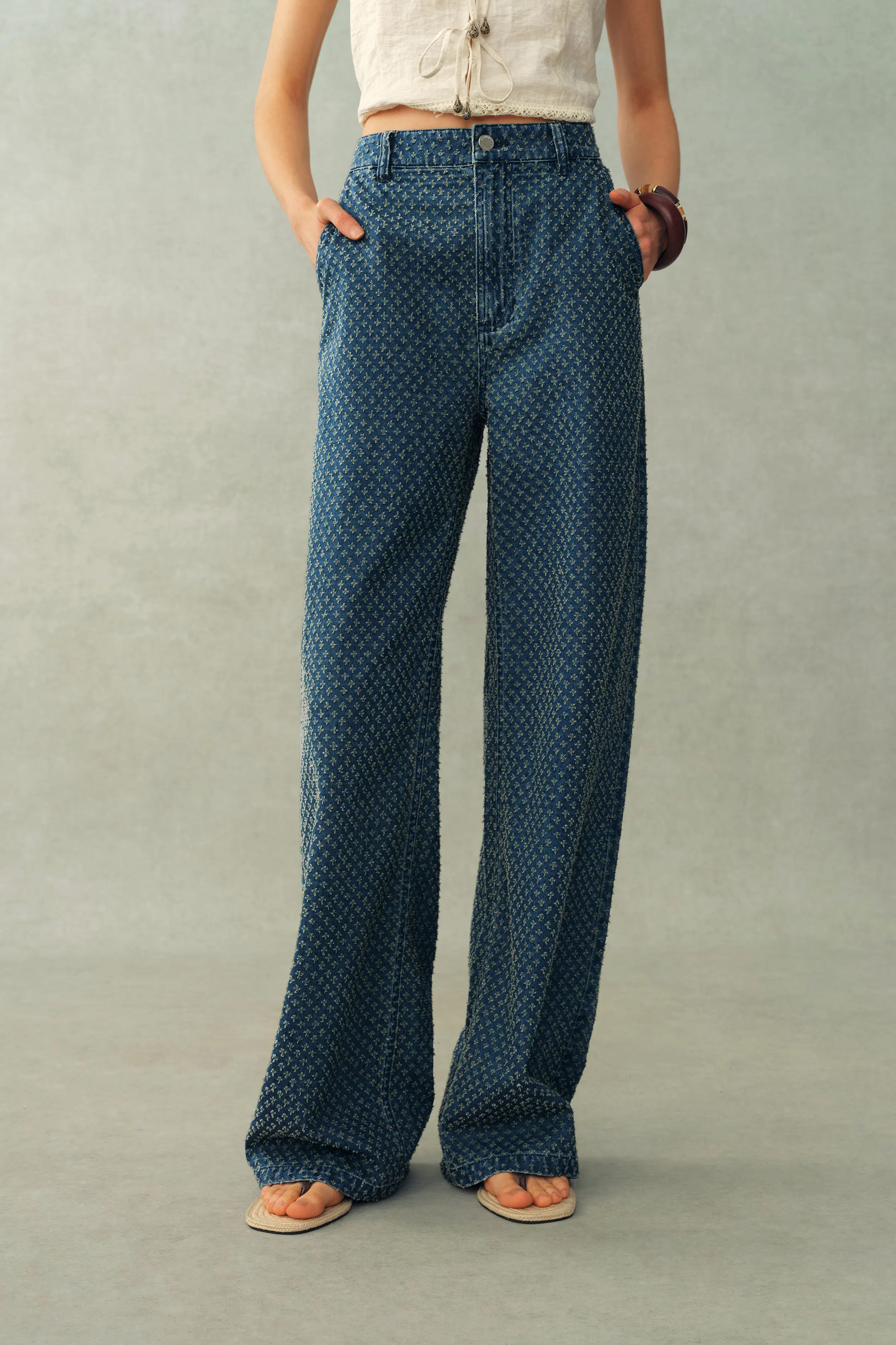 Sunny Wide Leg Jeans in Cotton Denim - Updated Waist Fit | Fabrique