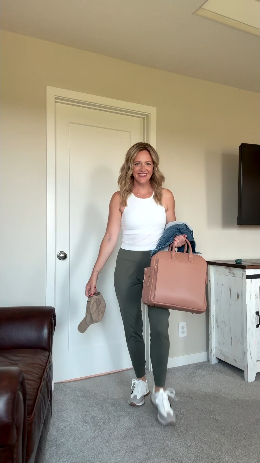 Millennial Mom Outfit 
Joggers, sneakers, Jean jacket, hat and cute bag 

#LTKFindsUnder50 #LTKSaleAlert #LTKStyleTip