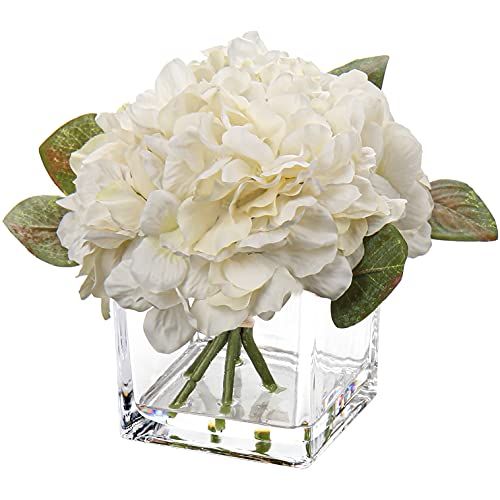 Fake Flowers with Vase Hydrangea Artificial Flowers in Vase Peony Faux Flowers in Vase Rose Silk Flo | Amazon (US)