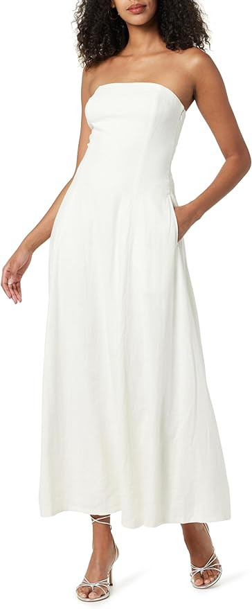 The Drop Women's Carlota Strapless Linen Maxi Dress | Amazon (US)