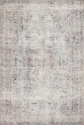 Loloi  LQ-04 Loren Collection Vintage Printed Persian Area Rug 7'-6" x 9'-6"  Silver/Slate | Amazon (US)