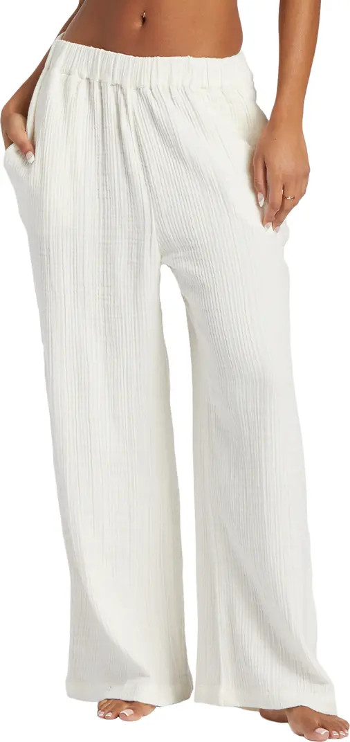 Follow Me 2 Wide Leg Cotton Gauze Pants | Nordstrom