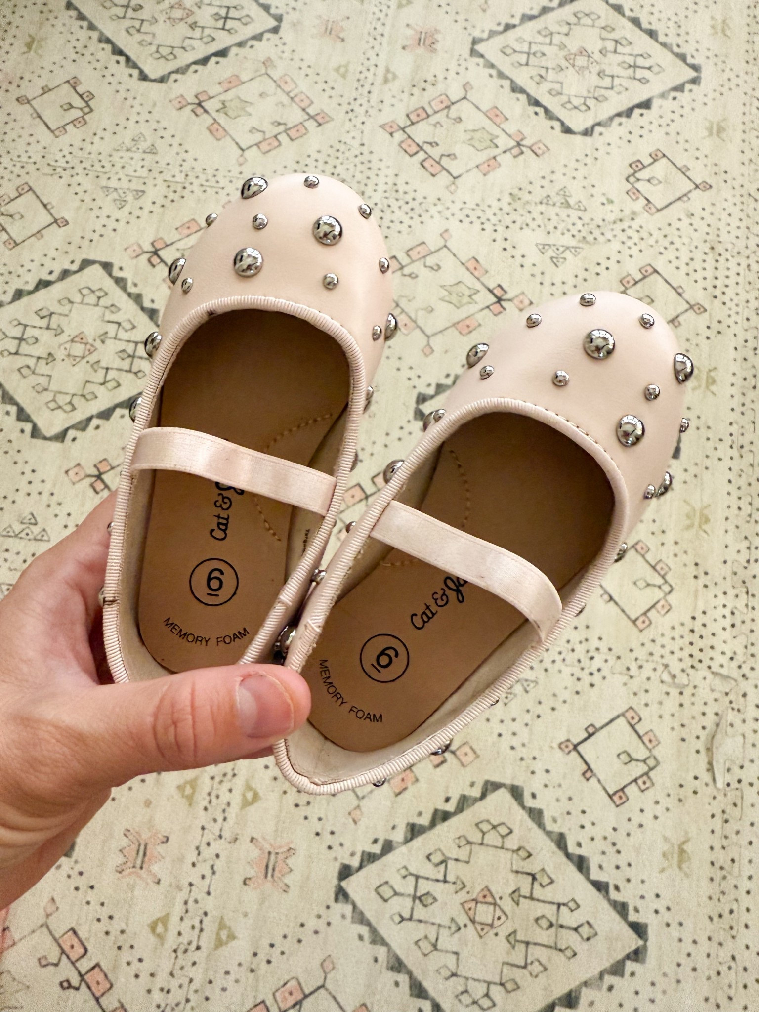 The cutest little studded toddler flats from Cat & Jack Target I picked up for Hannah today!

#toddlerfinds #targetfinds

#LTKFindsUnder50 #LTKBaby #LTKKids