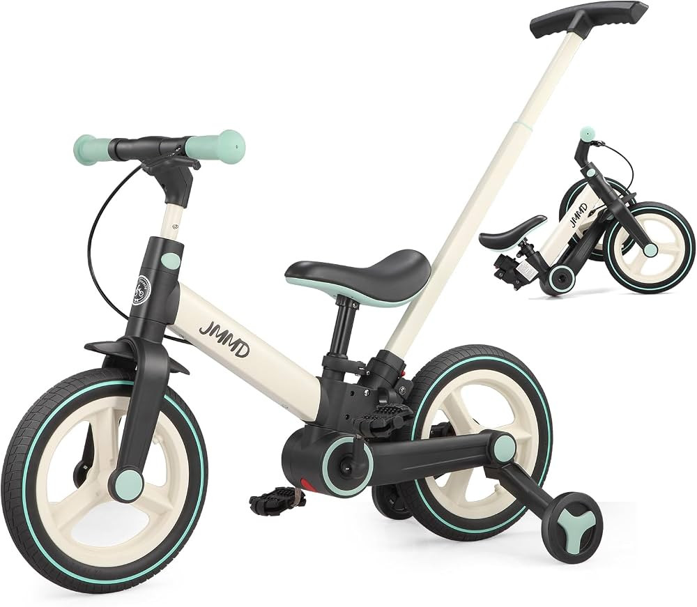 JMMD 6 in 1 Toddler Bike with Push Handle for Kids 18-60 Months, 12" Foldable Balance Bike with T... | Amazon (US)
