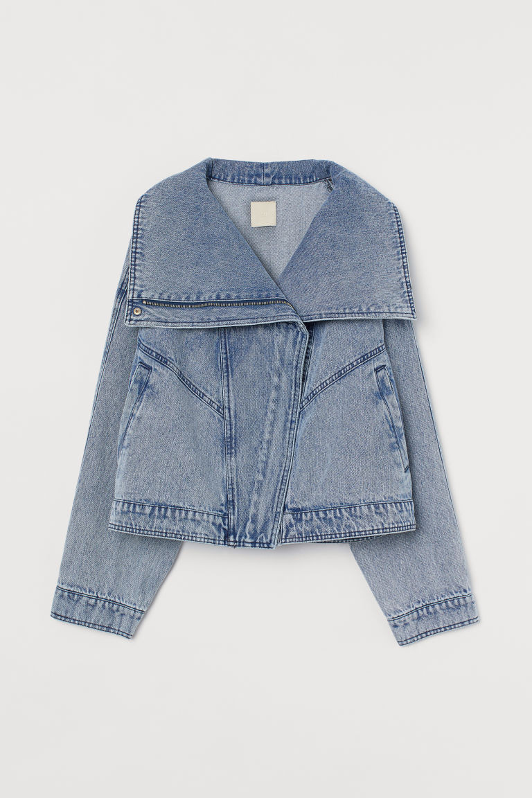 H & M - Boxy Denim Jacket - Blue | H&M (US + CA)