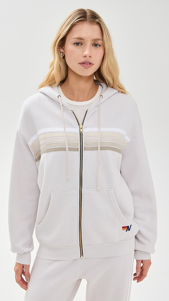 Aviator Nation 5 Stripe Zip Hoodie Relaxed | Shopbop | Shopbop
