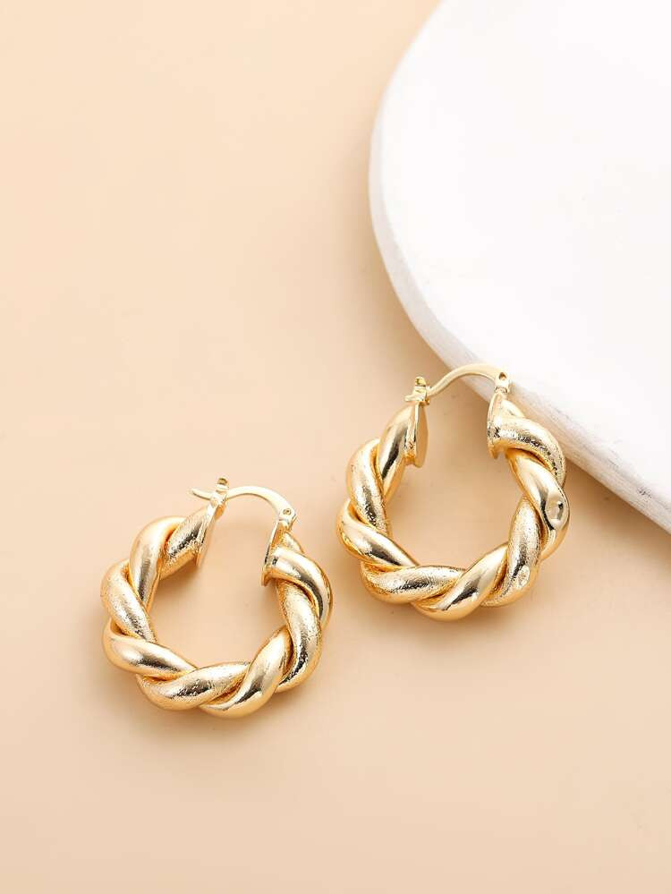Twist Hoop Earrings | SHEIN
