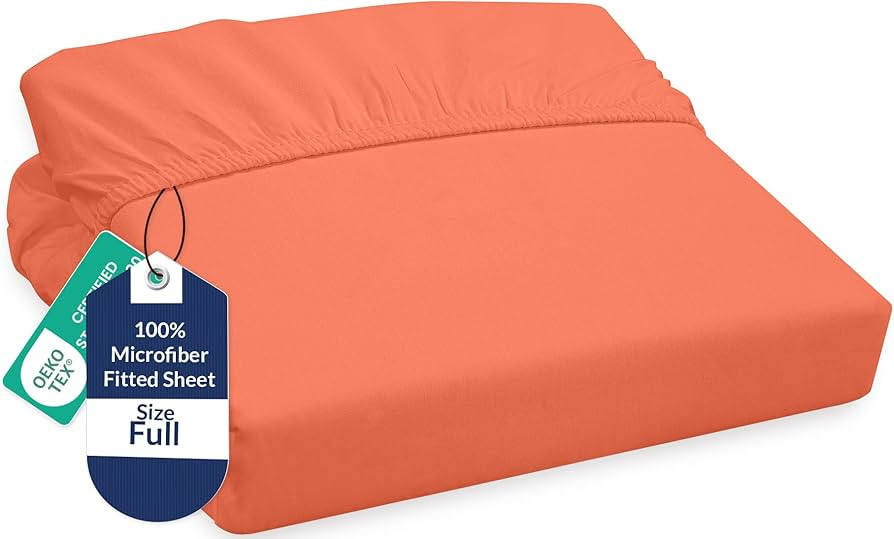 Royale Linens Fitted Sheet Full - Ultra Soft 1800 Brushed Microfiber - Hotel Luxury Bottom Sheets... | Amazon (US)