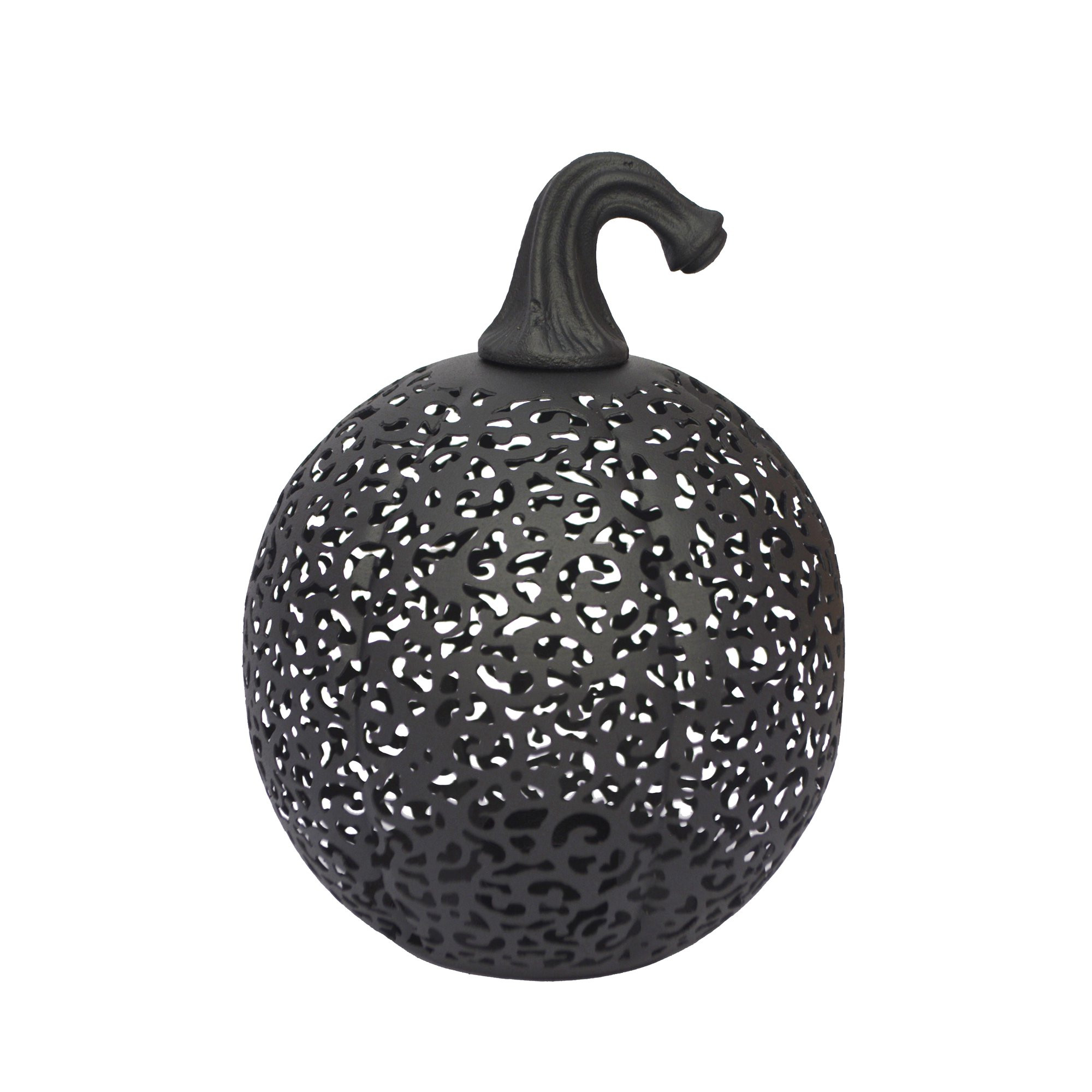 Halloween Metal Pumpkin Tea Light Holder, Black,8.75in, by Way To Celebrate | Walmart (US)