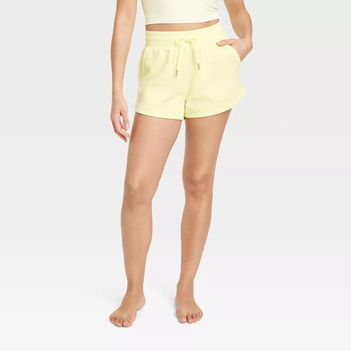 Women's Fleece High-Rise Shorts 3.5" - All In Motion™ | Target