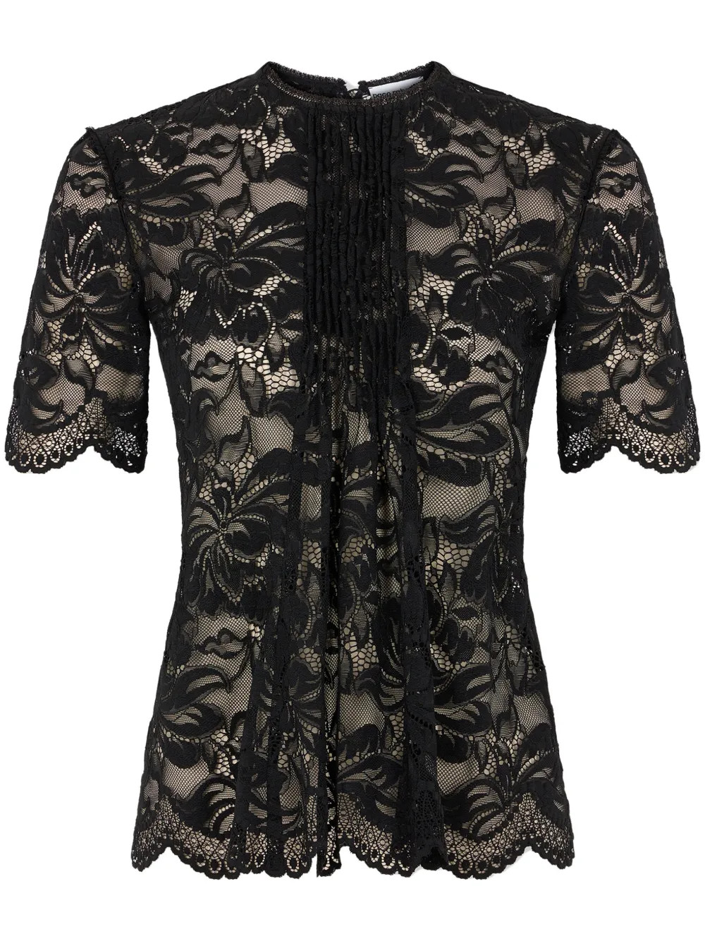 Rabanne Scalloped Lace Top - Farfetch | Farfetch Global