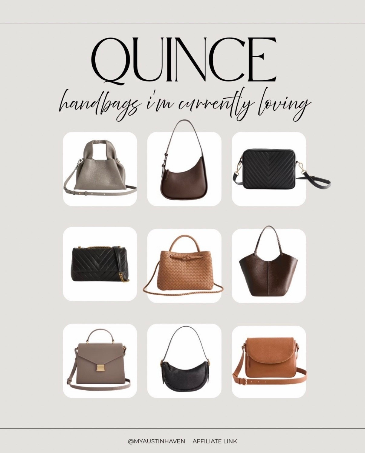 Quince Handbags that I’m currently loving! Italian Leather and designer styled at an affordable price 🤎

Quince, leather handbag, look for
Less, handbag, luxury look, quince accessories

#LTKTravel #LTKmomlife #LTKootd