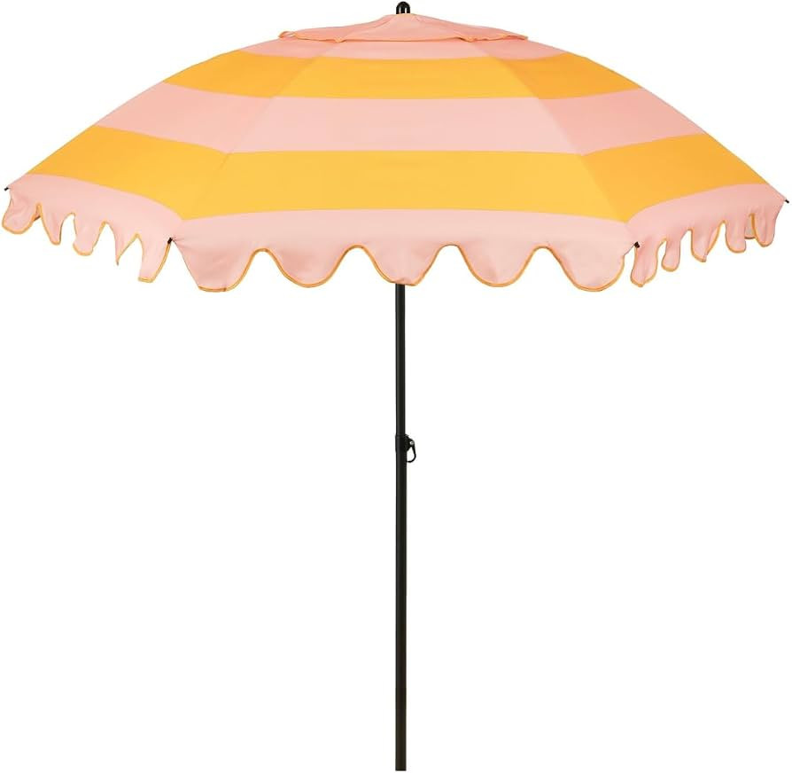 MICA Decoration Neigbarer Sonnenschirm mit Streifenmuster - Stockschirm 238 x \u00d8195 cm - Gart... | Amazon (DE)