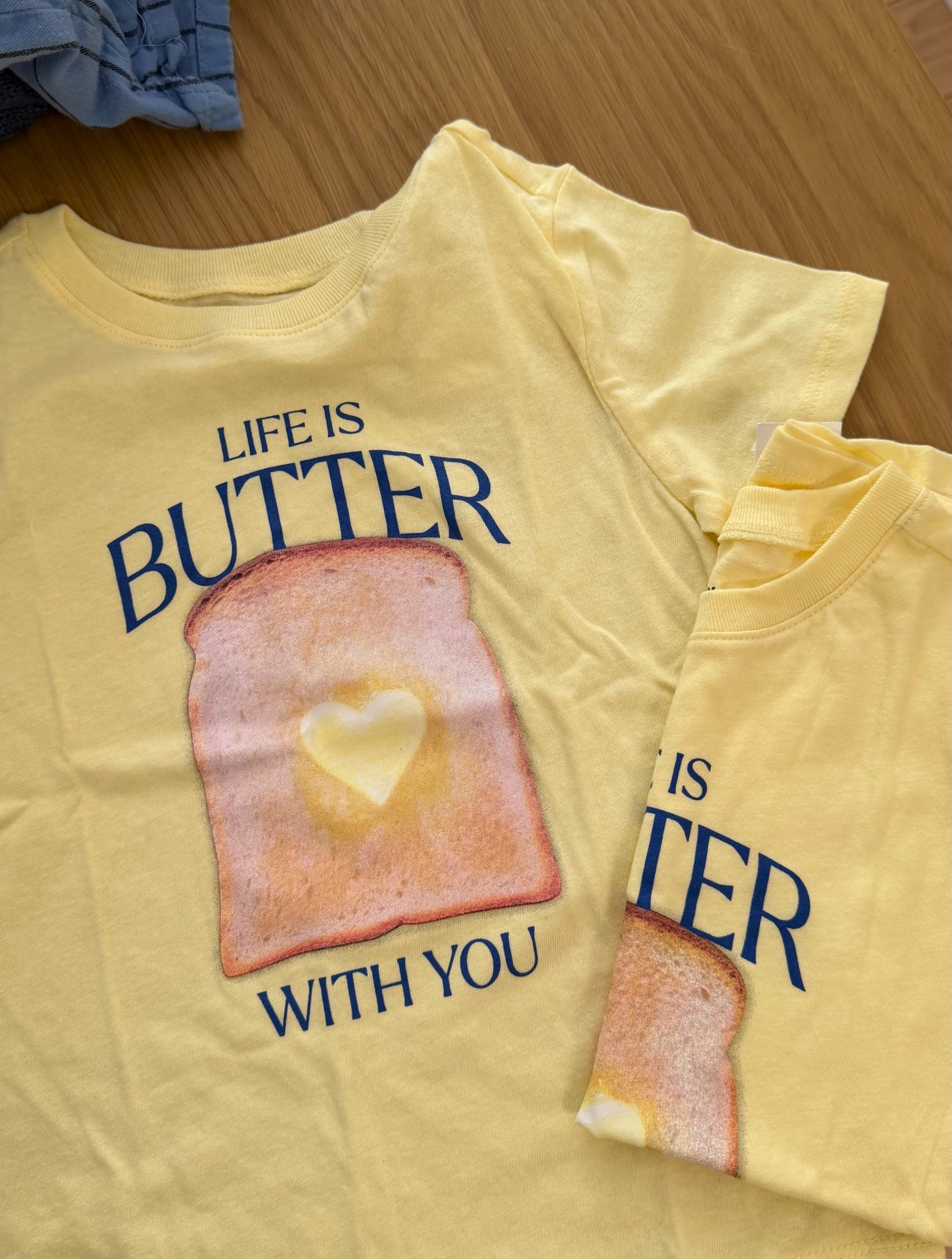 Life is butter together 🧈💛
The cutest matching graphic tees for sisters — soft, comfy, and perfect for spring & summer playdates. I love a fun sibling match moment that still feels playful and wearable for everyday.

These sweet butter toast tees are giving all the happy vibes for school, playdates, and family outings. Linked in LTK ✨ #LTKKids #LTKFamily #SiblingStyle #SisterStyle #MatchingSisters
#KidsMatchingOutfits #ToddlerStyle #KidsGraphicTee #KidsSpringStyle
#KidsSummerOutfits #PlaydateOutfit #MiniFashion #KidsOOTD
#TrendyKidsStyle #CuteKidsClothes #EverydayKidsStyle #LTKFinds

#LTKBaby #LTKootd #LTKKids