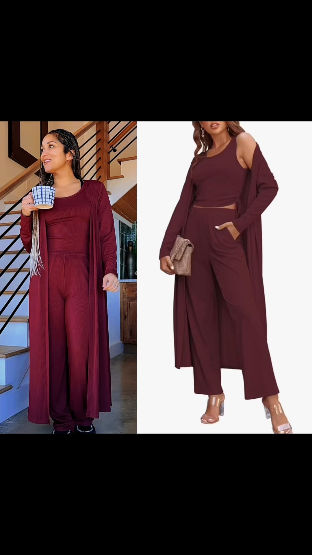 Cozy, chic, and perfect for fall 🍂 My favorite lounge set comes with a top, pants, and a long cardigan that takes comfy to a whole new level. Comes in several colors but burgundy is definitely a fall staple.

Amazon finds
Amazon outfit
Lounge set
Fall outfit
Fall sets
Burgundy 


#LTKFindsUnder50 #LTKOver40 #LTKSeasonal