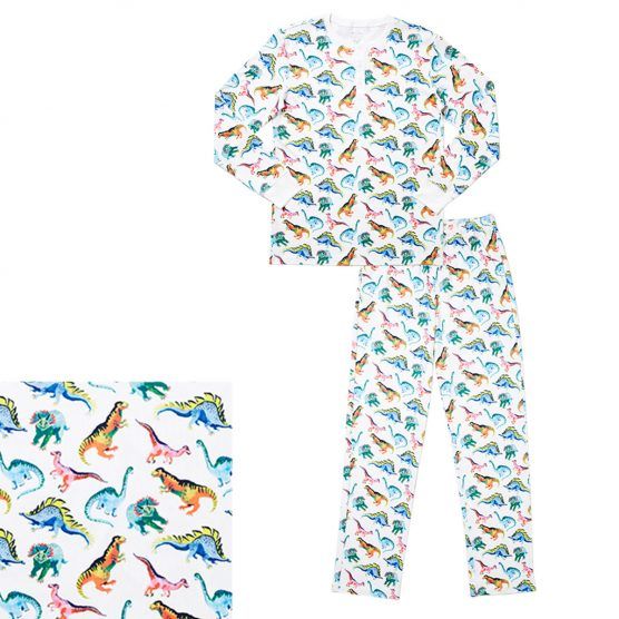 HART + LAND Men’s Organic Pima Cotton PJ Set – Dinosaur Friends | The Tot