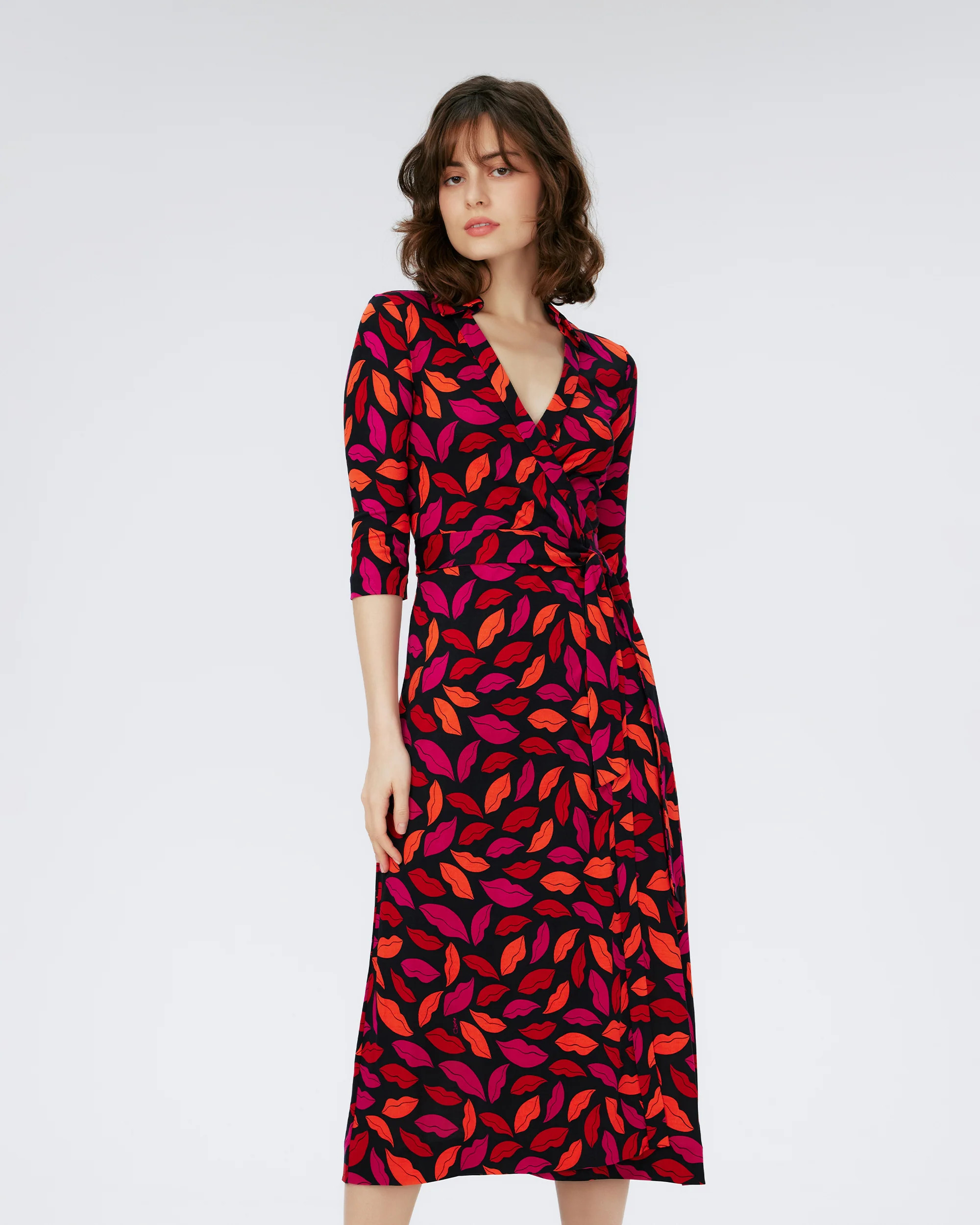 Abigail Silk Jersey Midi Wrap Dress | Diane von Furstenberg US - Dynamic