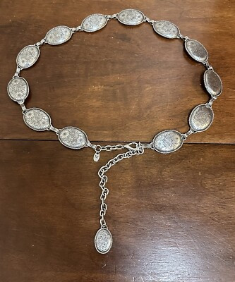 Tony Lama Antiqued Silver Concho Link Hip Belt Western Southwestern Size M  | eBay | eBay US