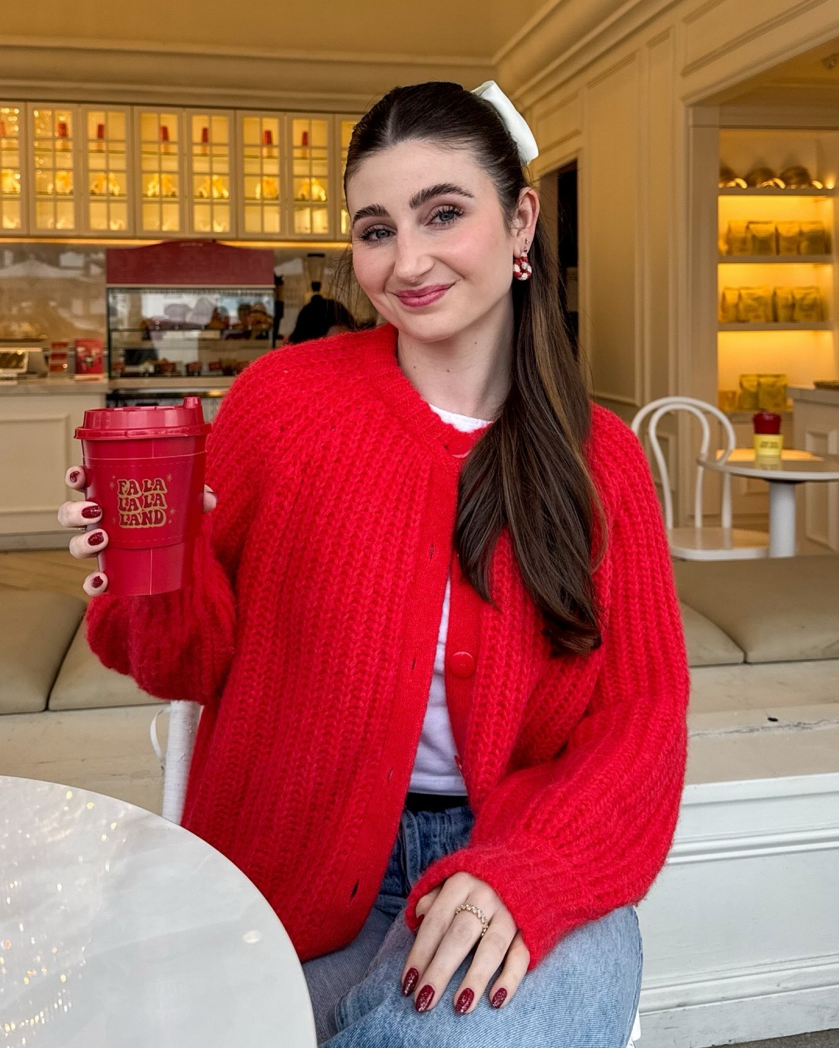Holiday outfit inspo 

Red sweater , Sezane sweater , satin bow , hair bow , Christmas earrings , baublebar earrings , candy cane earrings 

#LTKFindsUnder50 #LTKGiftGuide #LTKHoliday
