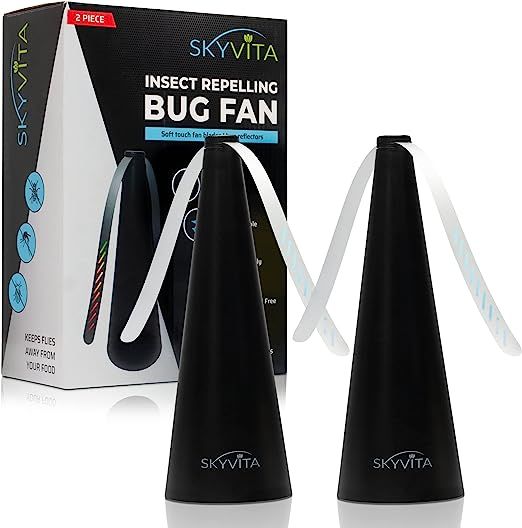 SkyVita Fly Fan For Tables, Indoor Outdoor Bug Fan Great For Restaurants, Picnics, BBQ's To Keep ... | Amazon (US)