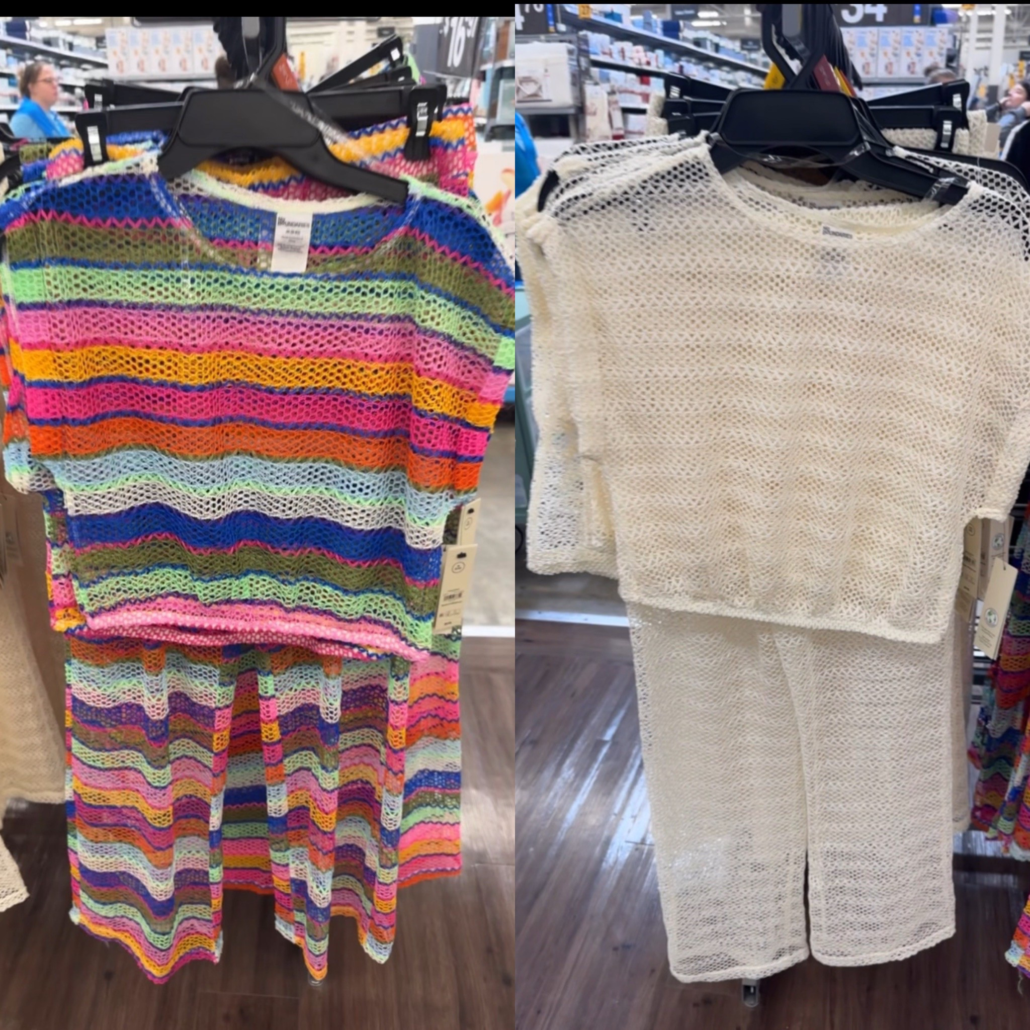 New swim coverups from Walmart! Love the mix and match styles! Runs tts. 