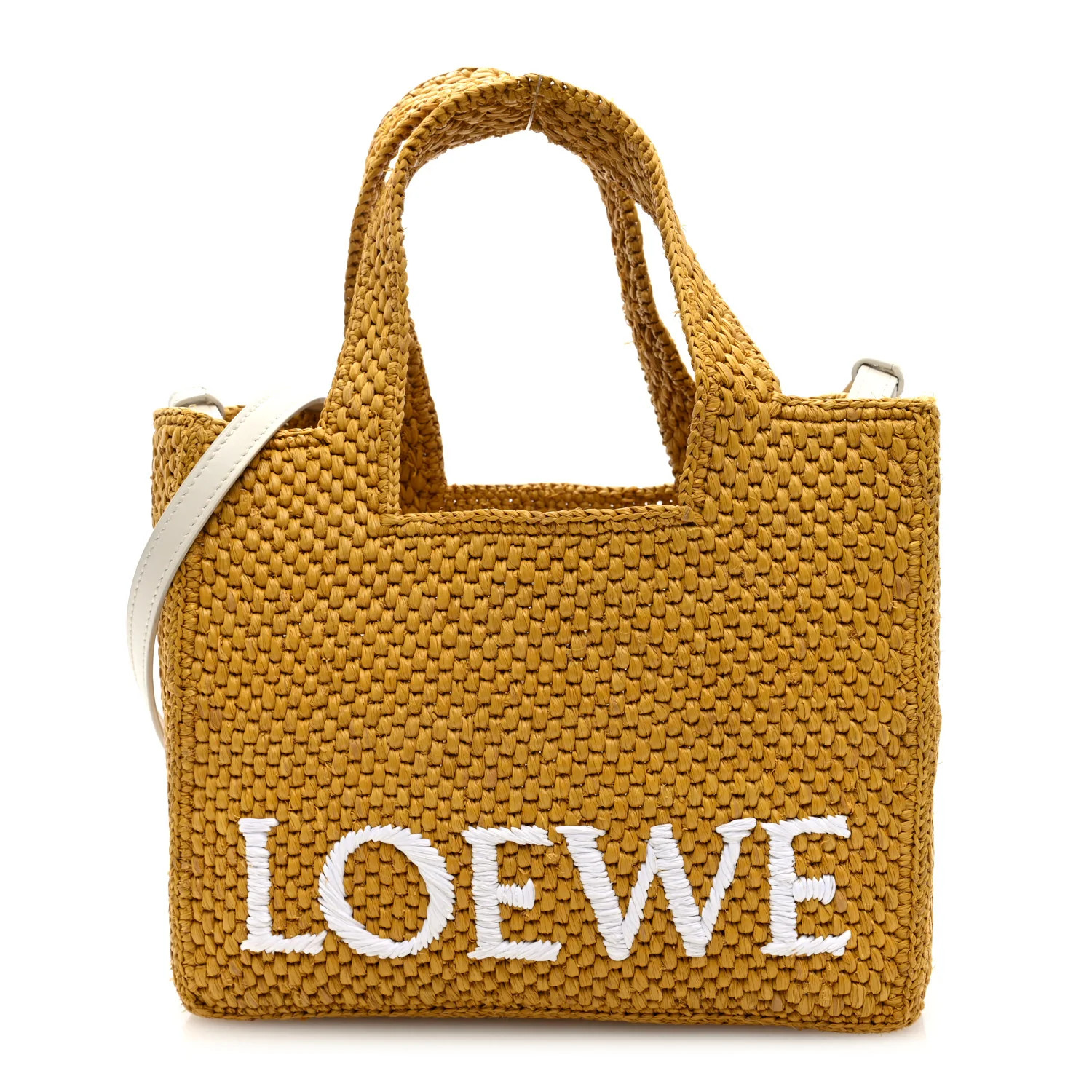 X PAULA'S IBIZA Raffia Font Tote Ochre | FASHIONPHILE (US)