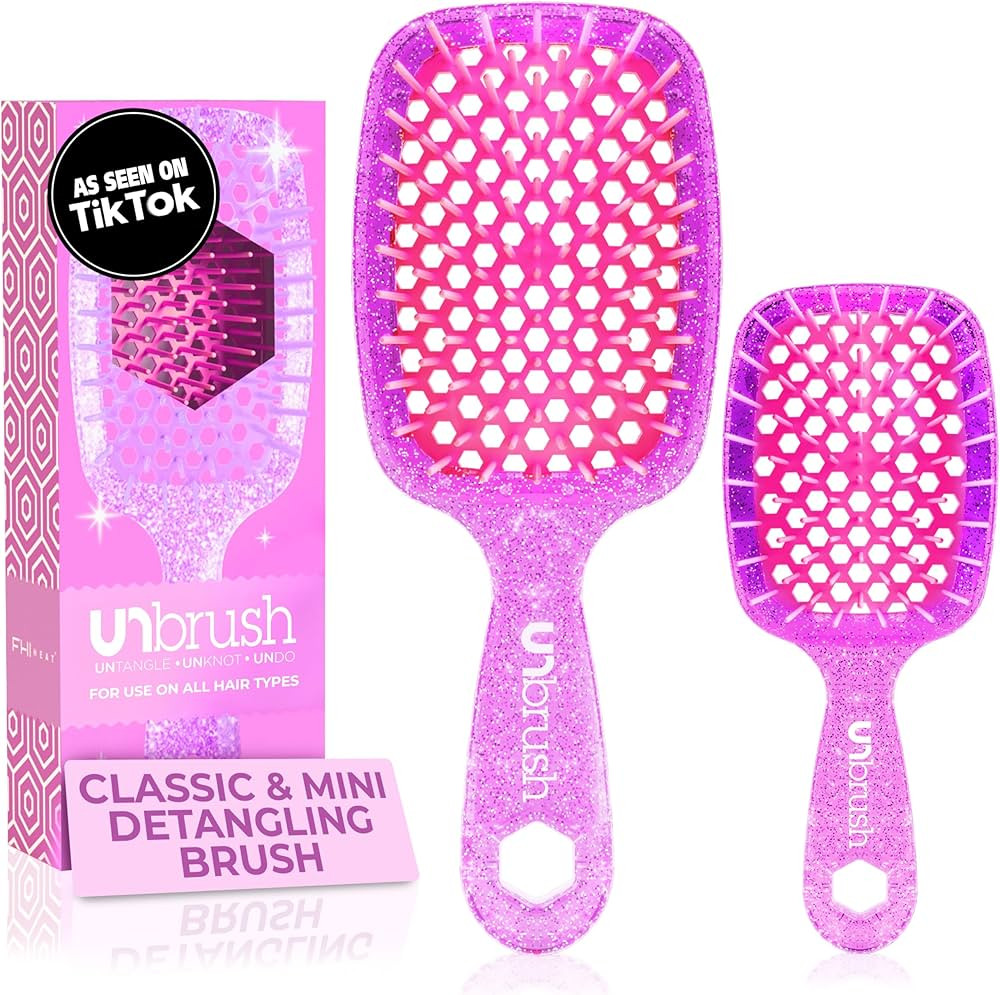 FHI Heat - UNbrush Detangling Brush Combo Pack — Original & Mini UNbrush Hairbrush for All Wet/... | Amazon (US)