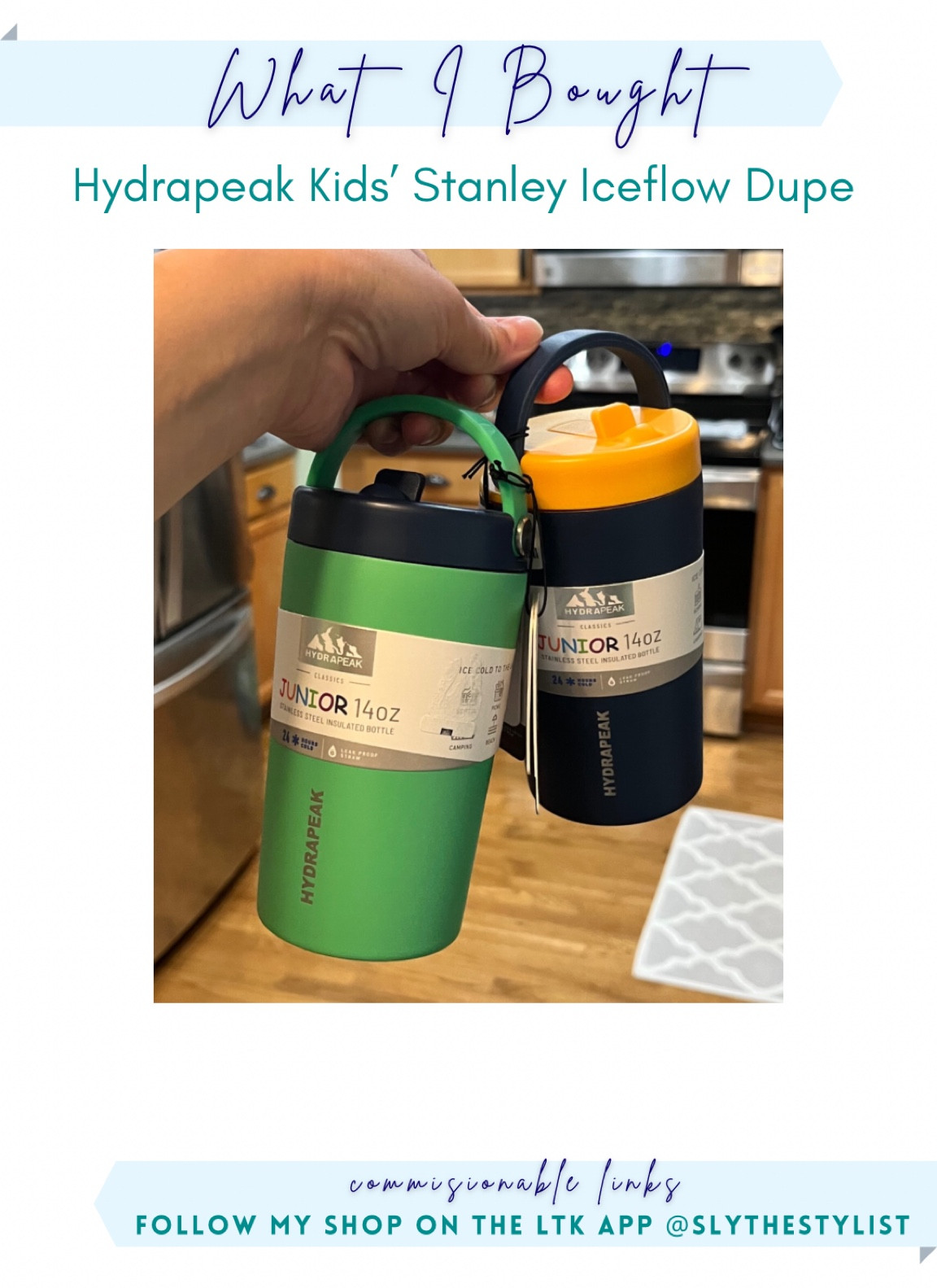 Hydrapeak Junior metal water bottle. Dupe for Stanley Kids Ice Flow! Available at Amazon and Target, and limited availability at select TJMAXX and Marshall’s.

Has a top handle, a folding straw, easy to  clean, metal, leak proof, keeps drinks cold.

For car trips, sports, on the go, outdoor events, etc.

#LTKhome #LTKkids #LTKfamily