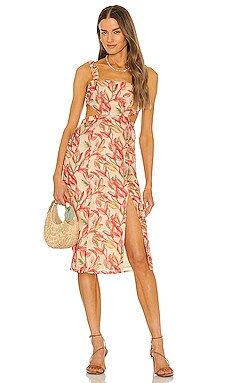 Lovers and Friends Bosworth Midi Dress in Emory Tropical Print from Revolve.com | Revolve Clothing (Global)