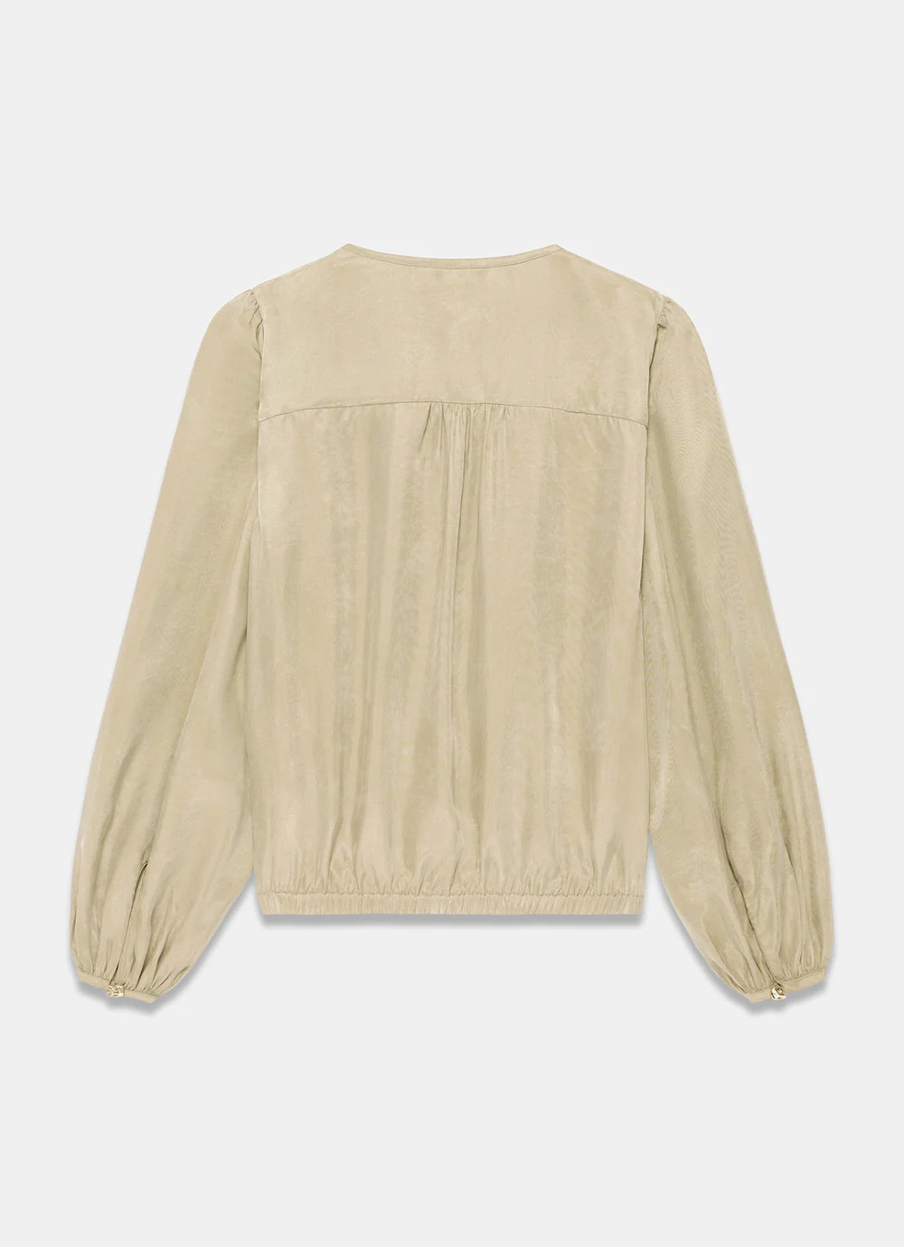 Khaki Long Sleeve Bomber Blouse | Mint Velvet