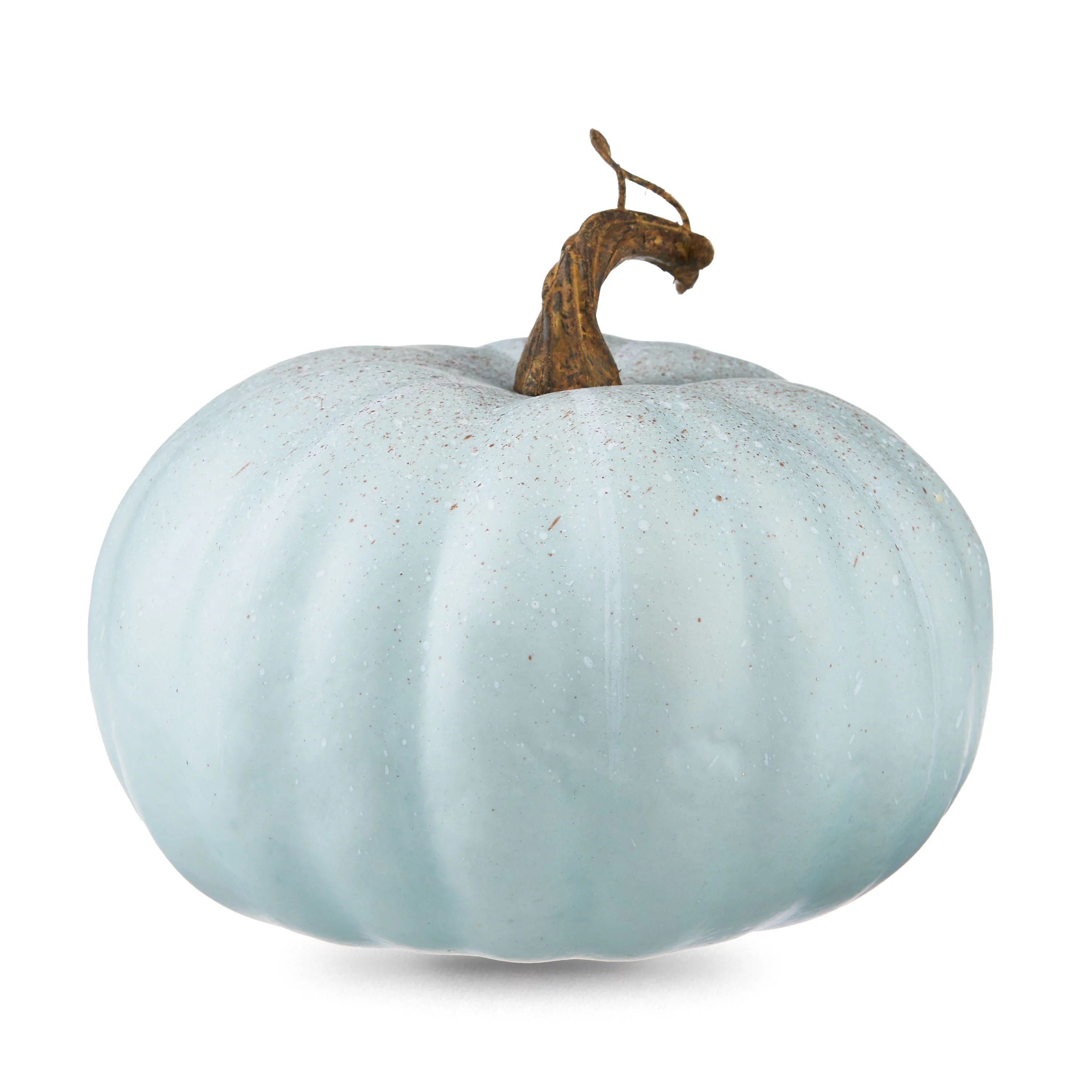 Harvest 6 in Small Splatter Short Blue Foam Pumpkin Decoration, Way to Celebrate | Walmart (US)