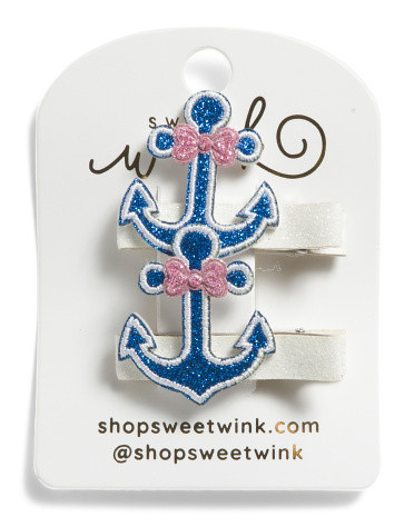 2pc Anchor Hair Clip Set | Kids' Accessories | Marshalls | Marshalls