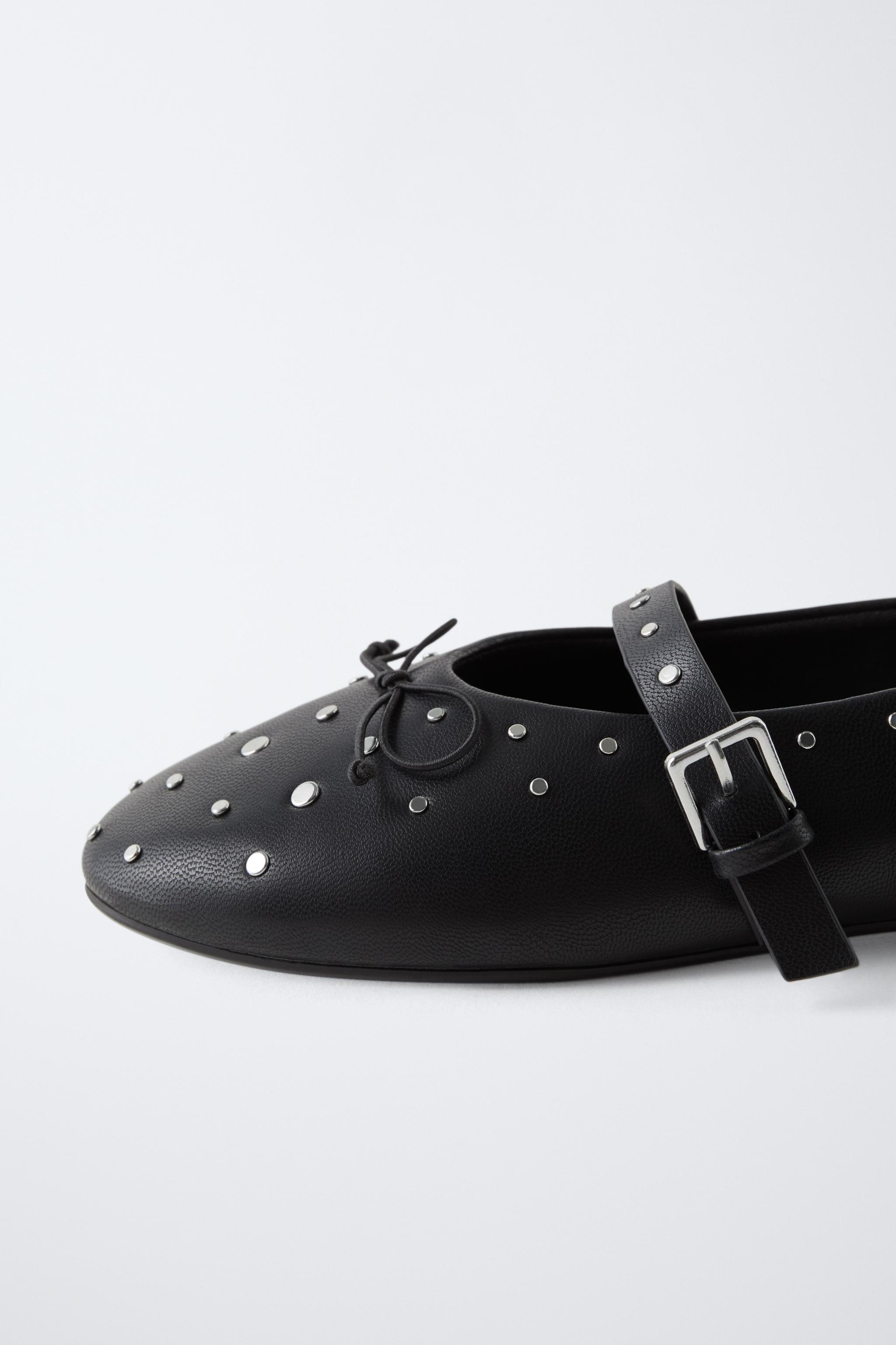 Mary Jane shoes with studs detail. Side buckle closure. Flexible insoles. Rubber soles.SIZE 40: S... | Zara US
