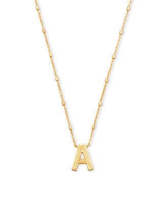 Letter A Pendant Necklace in Gold | Kendra Scott