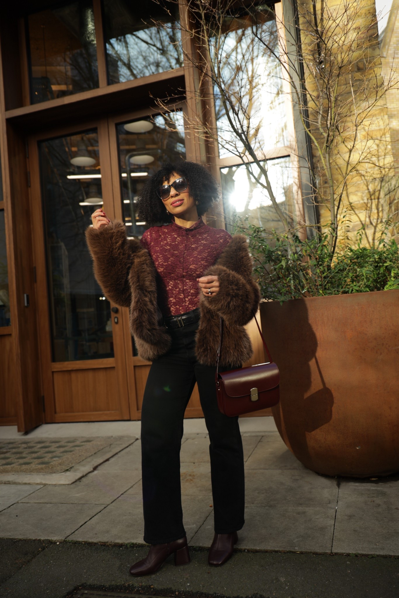 Petite winter outfit
Faux fur coat
Lace top
Straight jeans 
Ankle boots
Sezane bag
Sezane ankle boots 


#LTKstyletip #LTKpetite #LTKuk