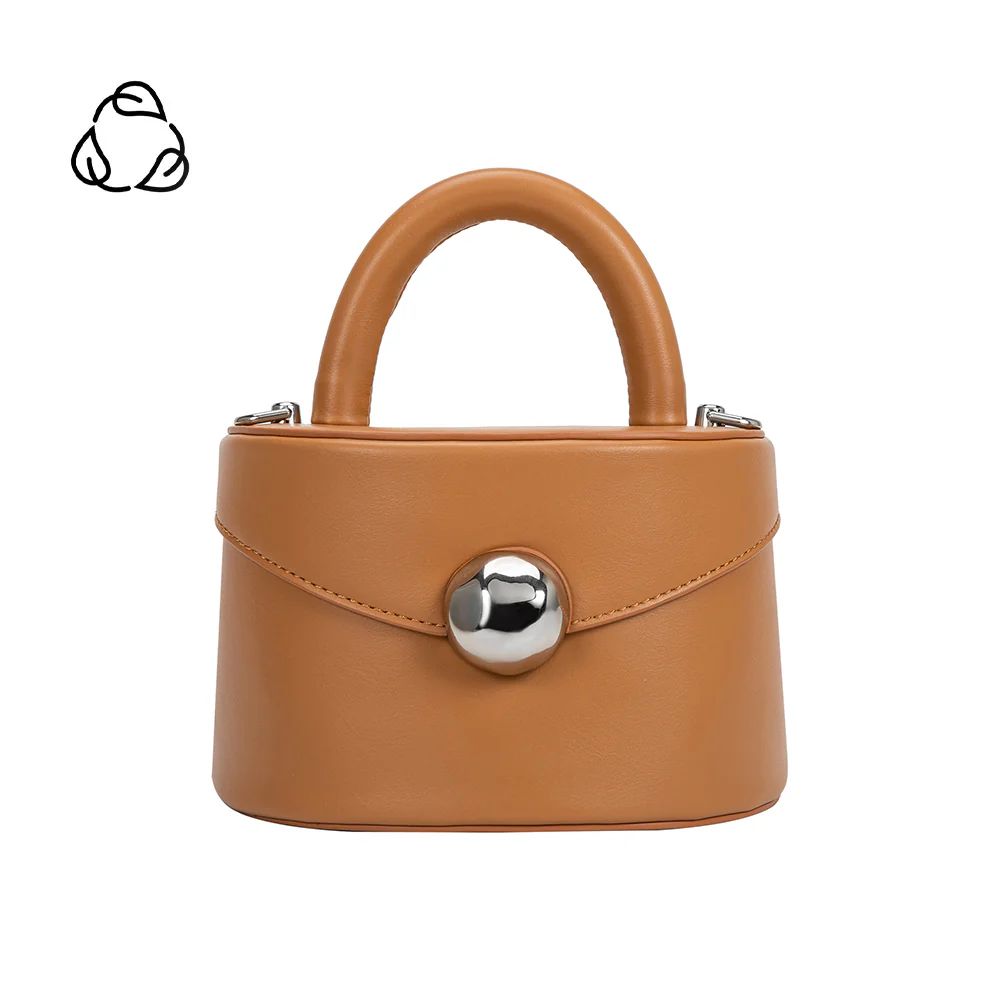 Camel Zennia Recycled Vegan Leather Top Handle Bag | Melie Bianco | Melie Bianco