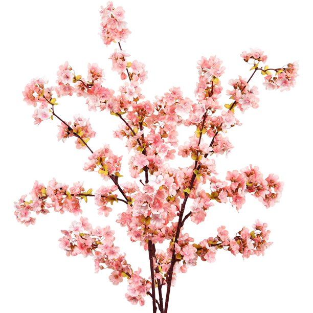 Dolicer Pink Cherry Blossom Flowers Silk Flowers Artificial Flowers, 3Pcs 39 Inchs Cherry Blossom... | Walmart (US)