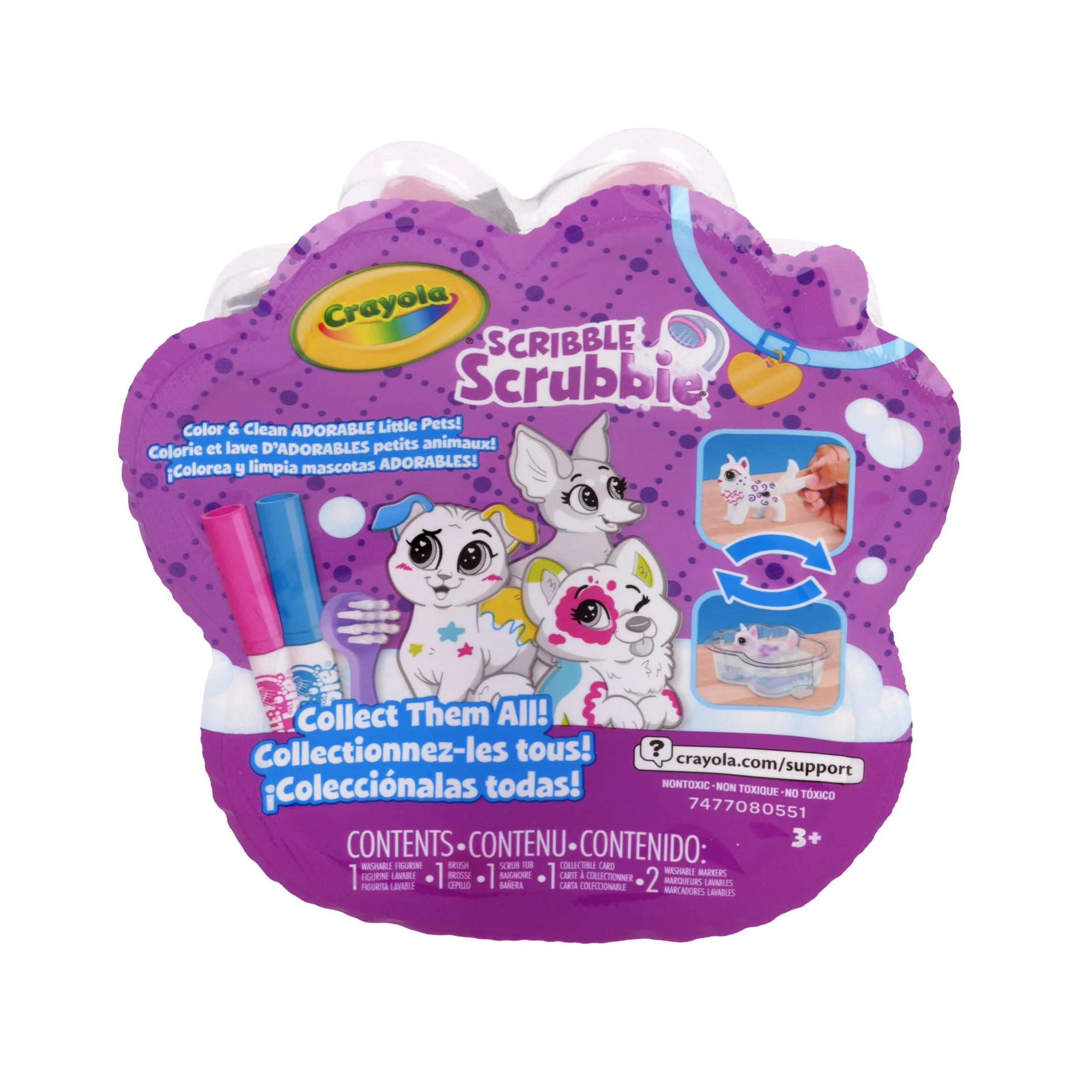 Crayola Scribble Scrubbie Pets Mini Tub, Uni-Creature Pets, Color & Wash Toy, DIY Arts and Crafts... | Walmart (US)