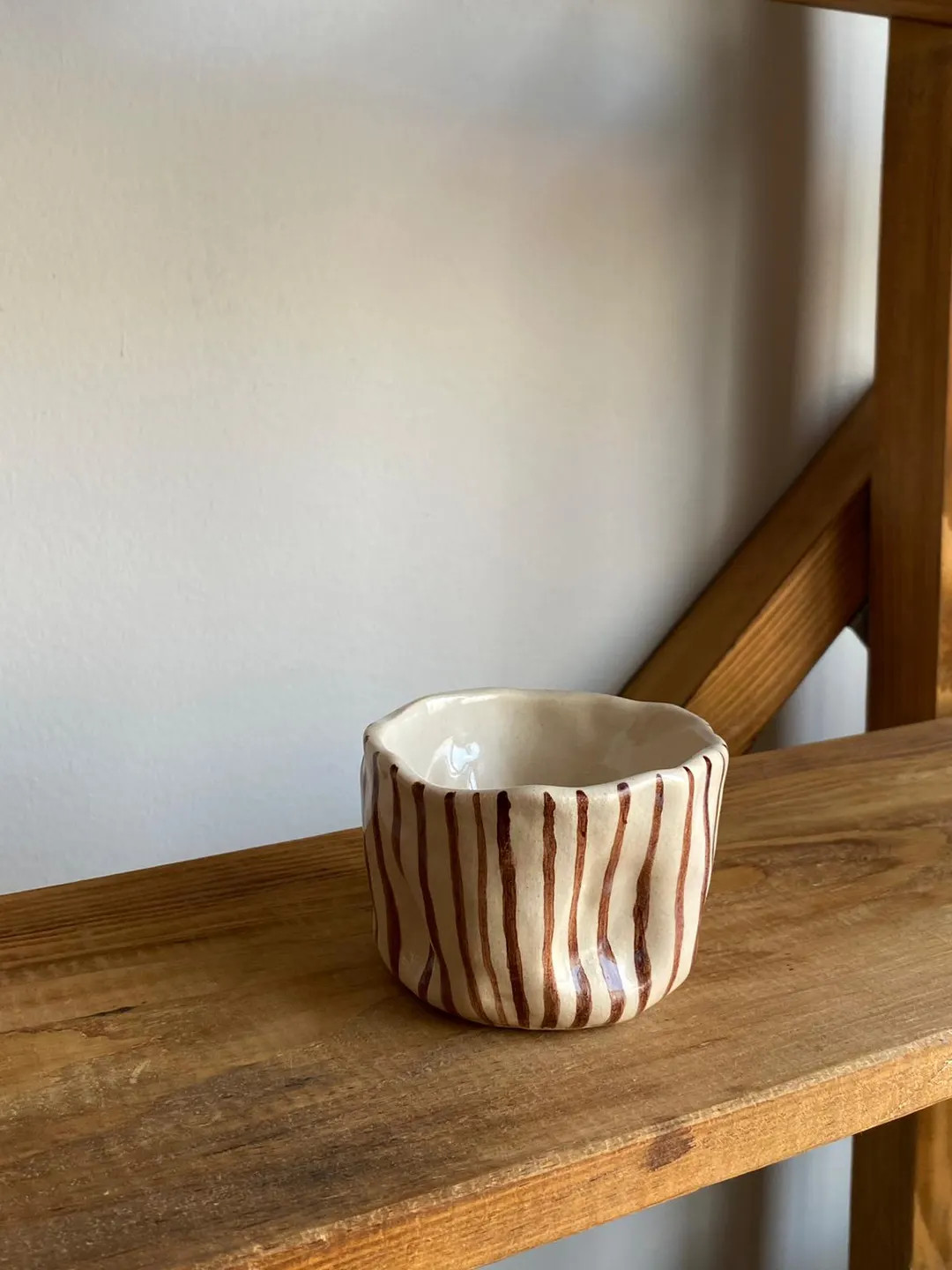 Handmade Striped Ceramic Mug: Coffee, Tea, Espresso - Etsy | Etsy (US)