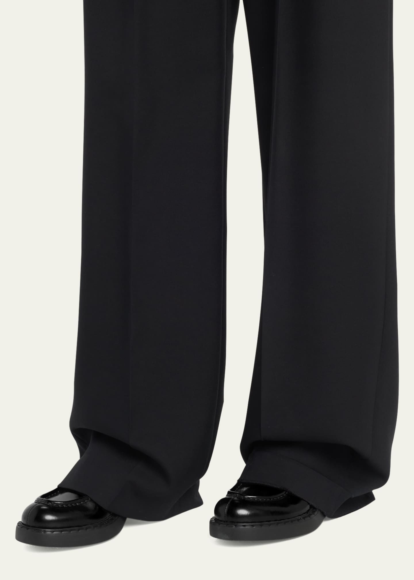 Leather Triangle Logo Loafers | Bergdorf Goodman