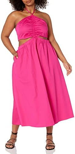 The Drop Women's Brinda Cotton Cut-Out Halter Maxi Dress | Amazon (US)
