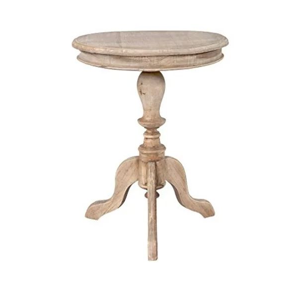Ford Round Natural Side Table with Turned Pedestal Base - Walmart.com | Walmart (US)