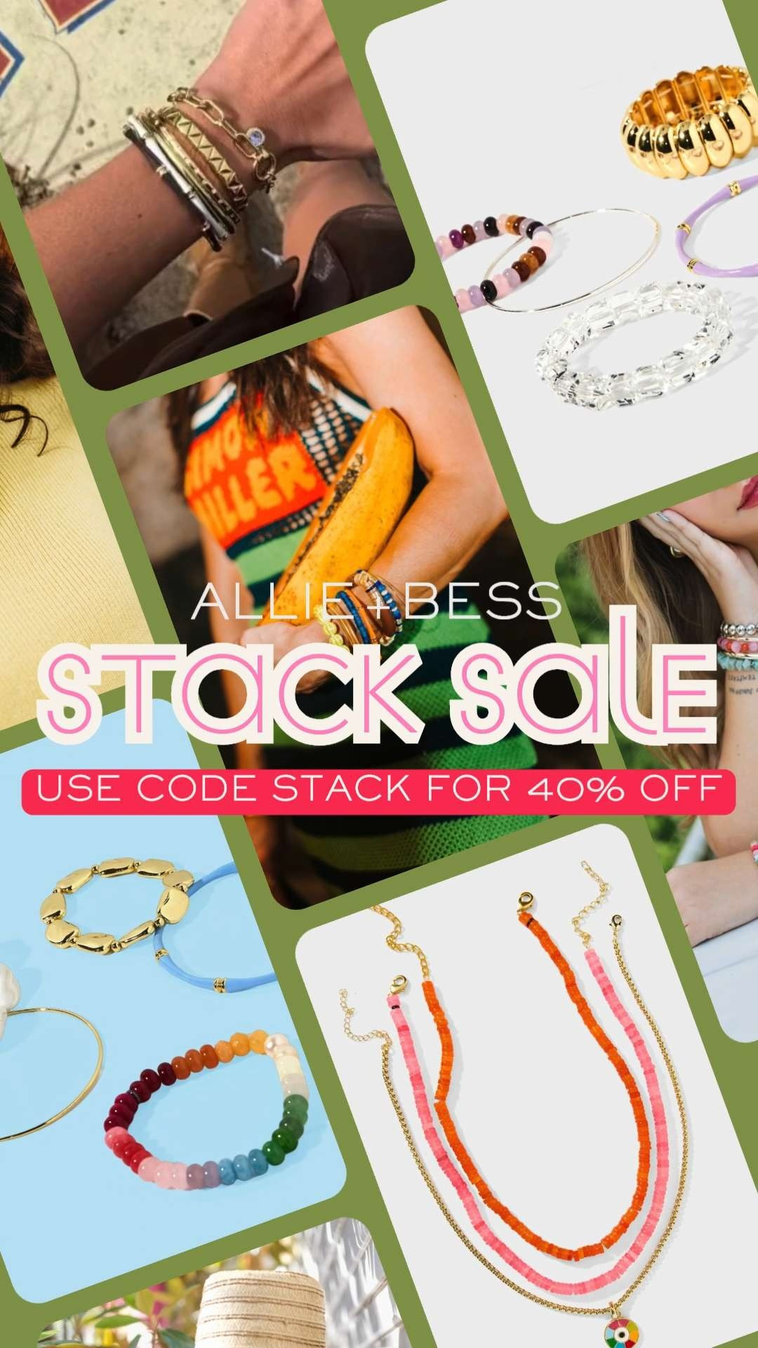 The stack sale is HERE! 🤍✨ Take 40% OFF your favorite Allie + Bess pieces with code STACK. The perfect time to grab those bracelets and necklaces you've been eyeing! 

 #LTKootd #LTKSaleAlert #LTKBeauty