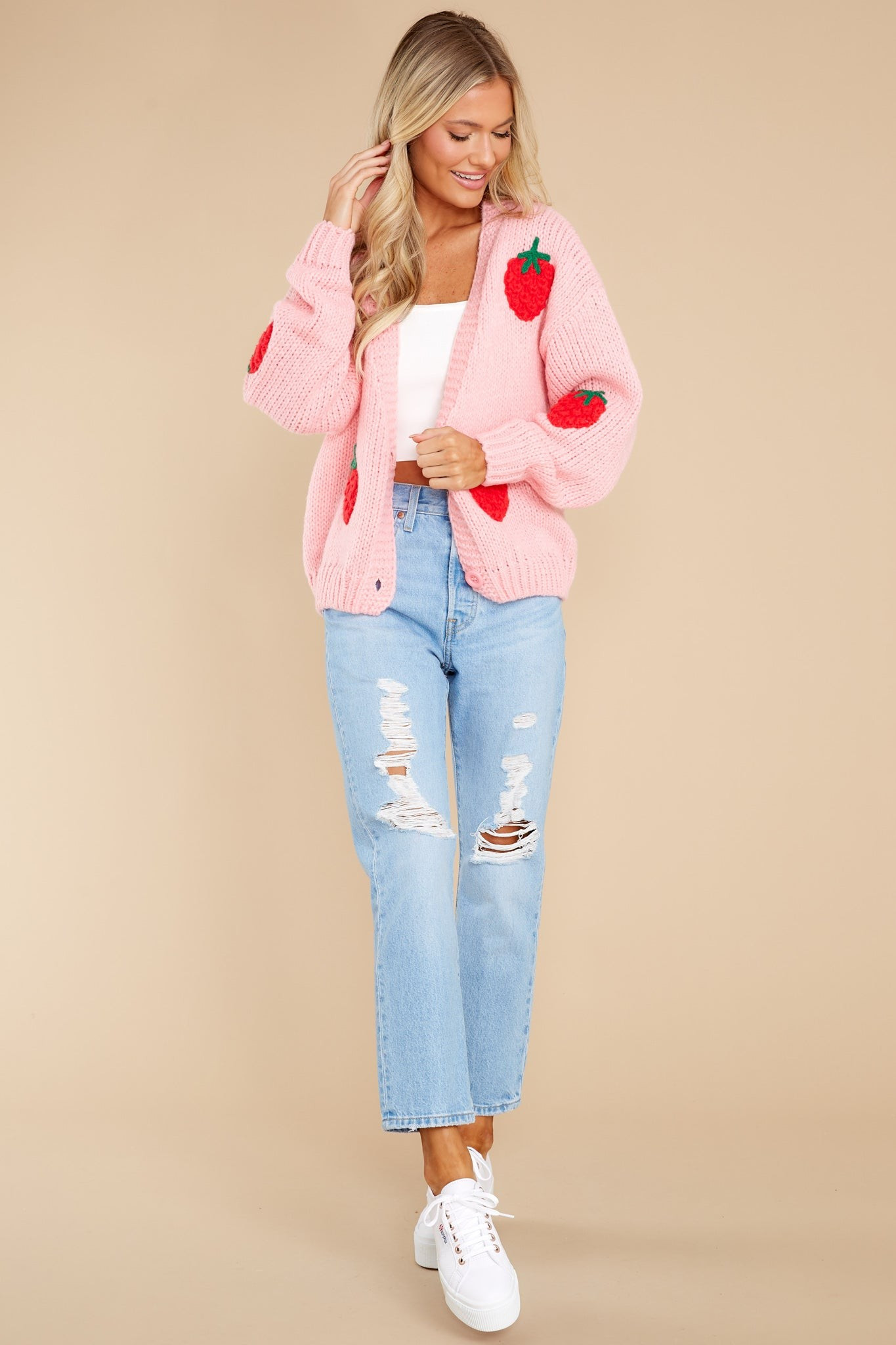 The Sweetest Reason Pink Cardigan | Red Dress 