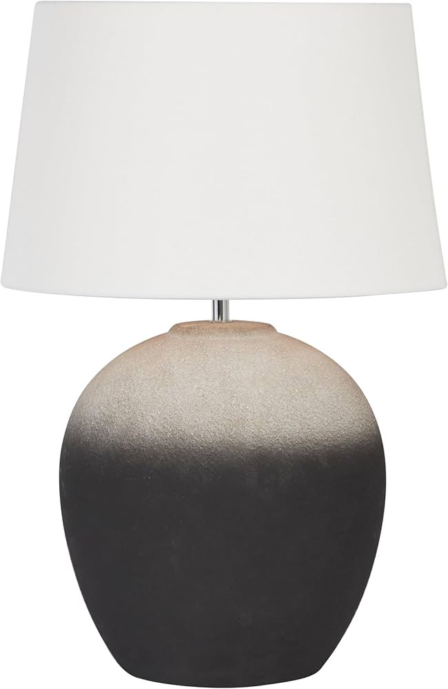Deco 79 Ceramic Table Lamp with Drum Shade, 15" x 15" x 23", Black | Amazon (US)