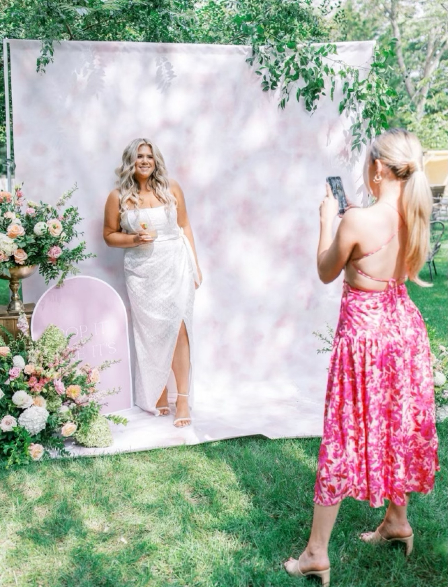 Styled my client in a white corset slit dress from V. Chapman for her petals and prosecco themed bridal shower. 

#LTKstyletip #LTKwedding