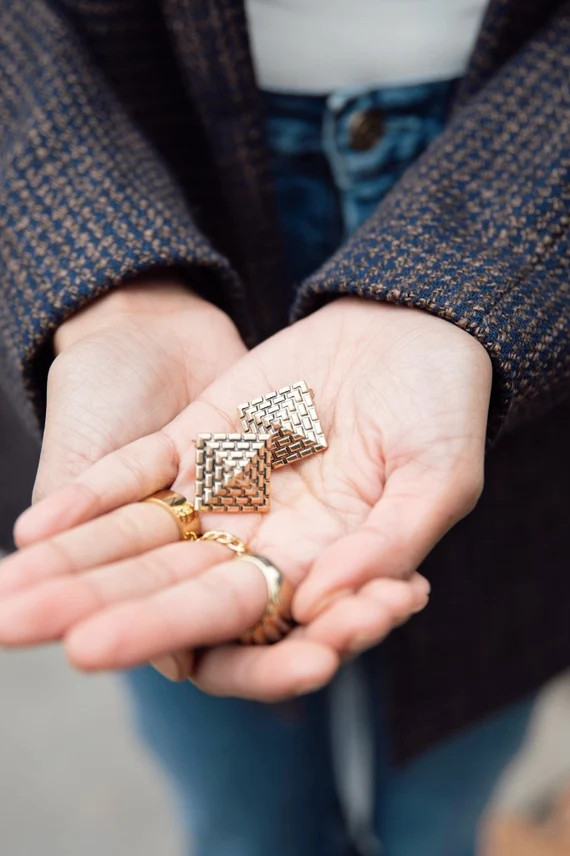 Vintage 1980s Square Earrings | Etsy (US)