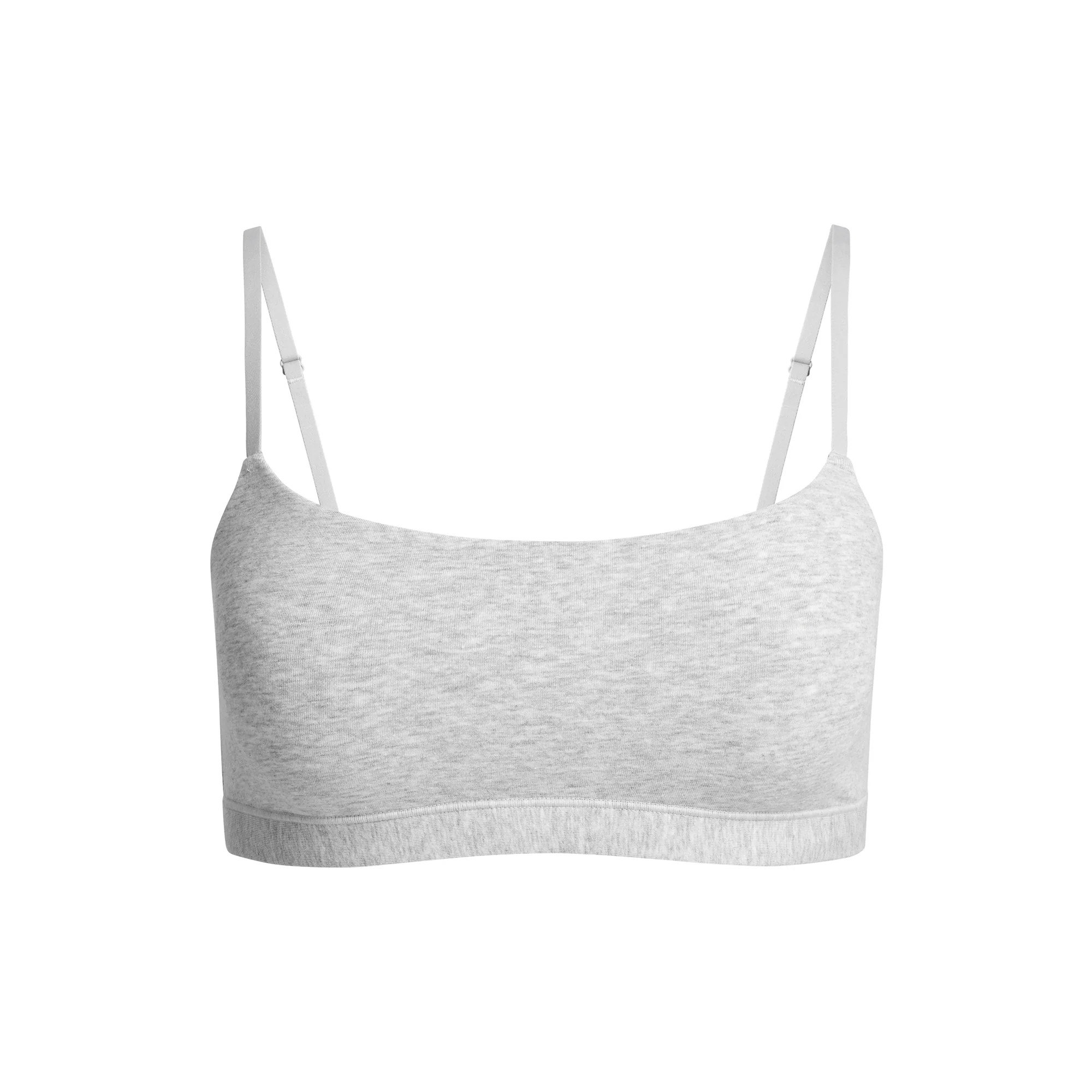COTTON JERSEY SCOOP BRALETTE | LIGHT HEATHER GREY | SKIMS | SKIMS (US)